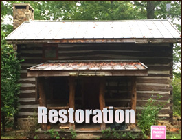 Historic Log Cabin Restoration  Dudley, North Carolina